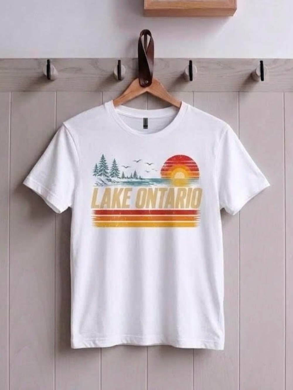 Lake Ontario Sunset Cottagecore Outdoor Graphic Shirt